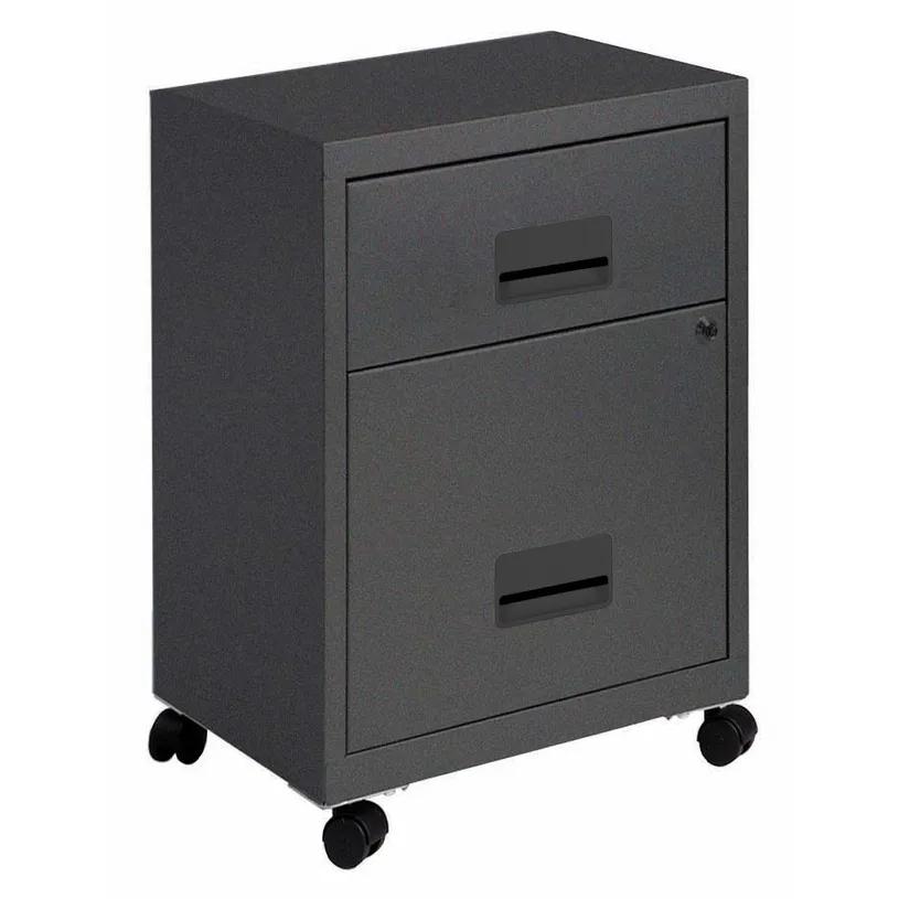 3219095952164-Caisson mobile - 2 tiroirs - anthracite-P_595216_1-0
