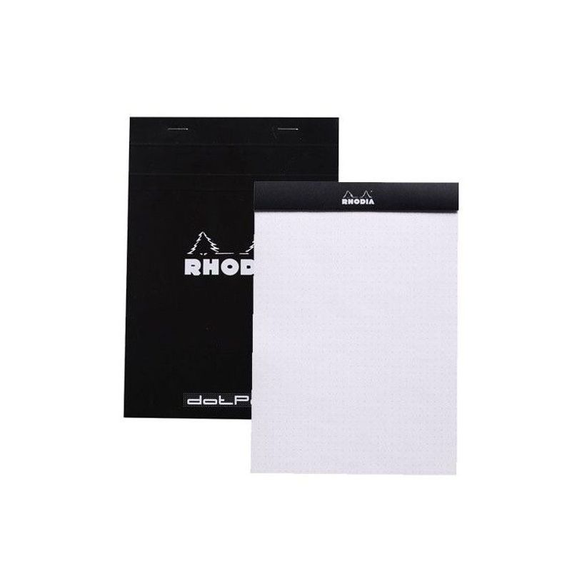 3037920185590-RHODIA N°18 - Tampon à points - agrafé - A4 - 80 feuilles / 160 pages - pointillé - noir -P_607835_2-0