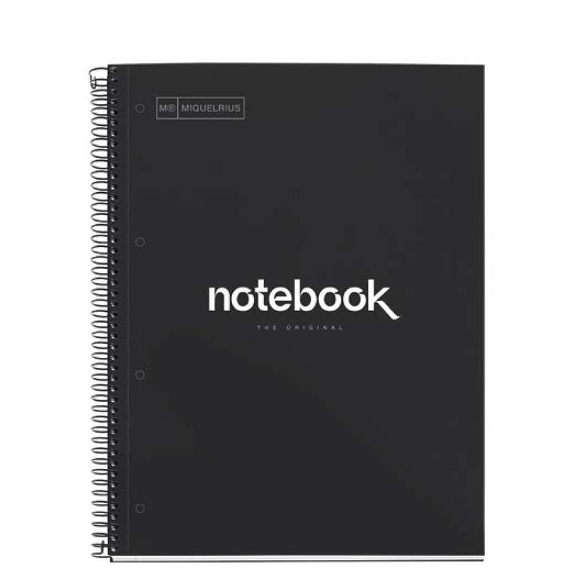 8422593460450-Notebook Emotions, couverture rigide, A4, quadrillage 5x5 mm, 80 feuilles de 1 couleur, Miquelrius, Noi--0