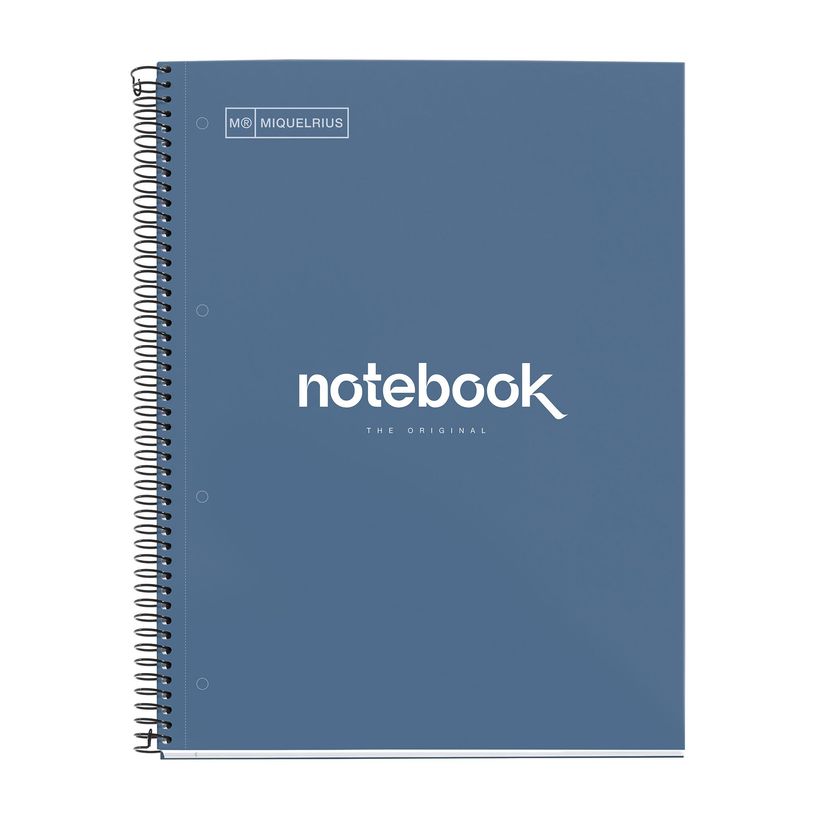 8422593460467-Notebook Emotions, couverture rigide, A4, quadrillage 5x5 mm, 80 feuilles de 1 couleur, Miquelrius, Mar--0