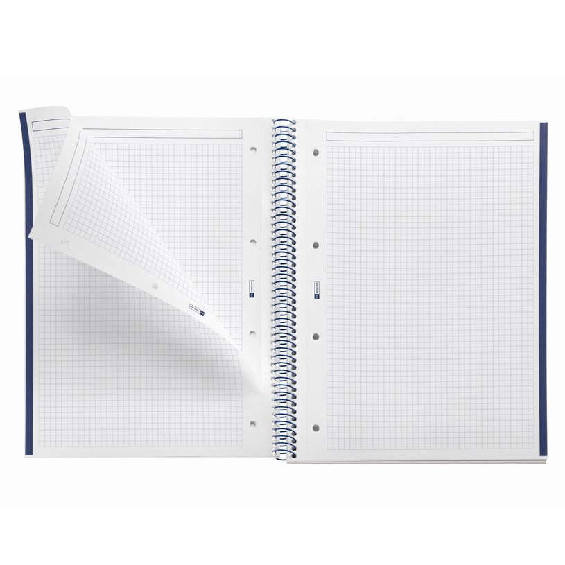 8422593460467-Notebook Emotions, couverture rigide, A4, quadrillage 5x5 mm, 80 feuilles de 1 couleur, Miquelrius, Mar--3