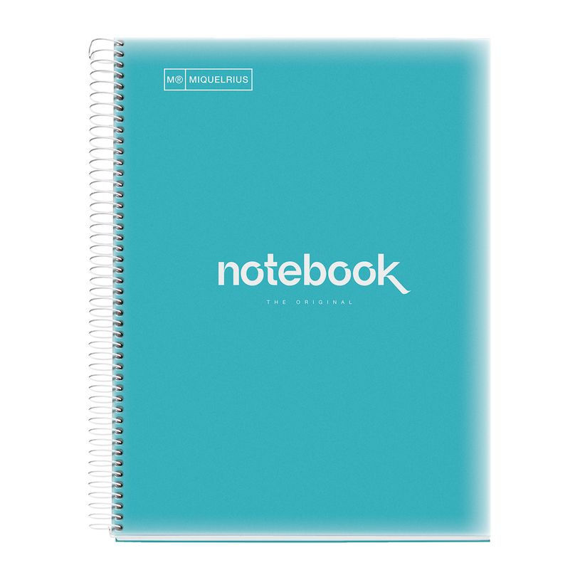 8422593460580-Notebook Emotions, couverture souple, A4, quadrillage 5x5 mm, 80 feuilles de 1 couleur, Miquelrius, Ble--0