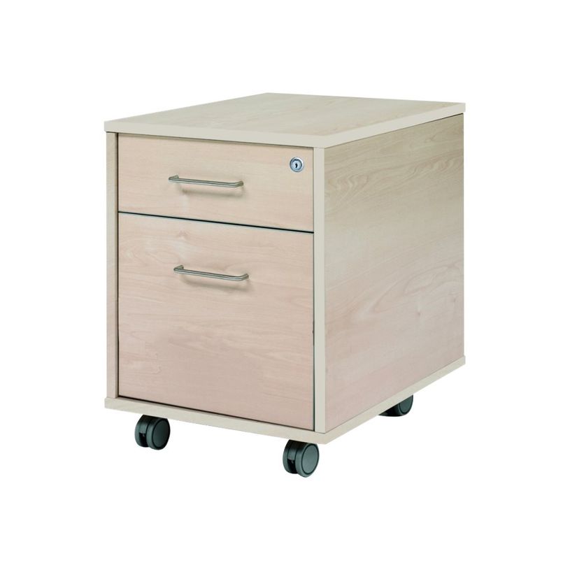8427951999474-rocada STORE - Socle - mobile - 2 tiroirs - mélamine - blanc, aluminium-P_622192_1-0