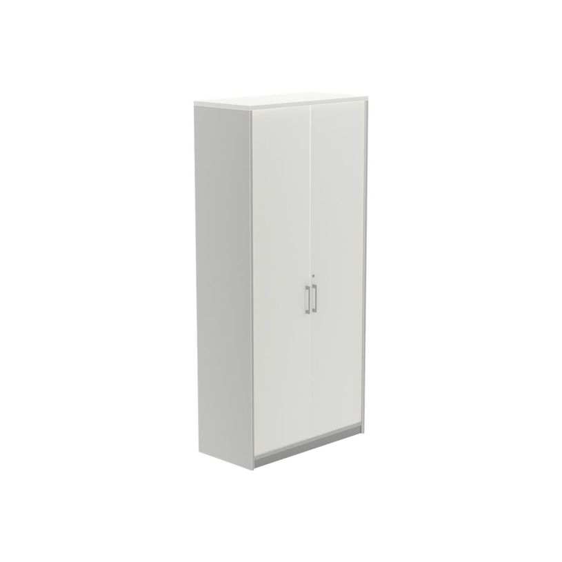 8427951996329-rocada STORE - Armoire - 4 étagères - 2 portes - mélamine - blanc, aluminium-P_622413_1-0