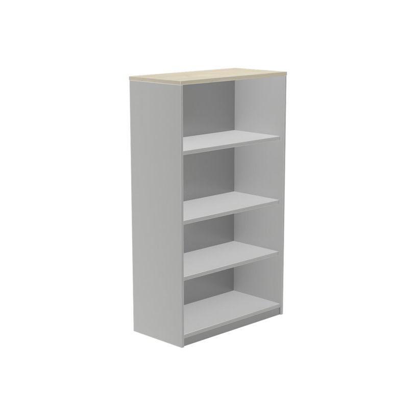 8427951996374-rocada STORE - Bibliothèque - 3 étagères - mélamine - hêtre, aluminium-P_622427_1-0