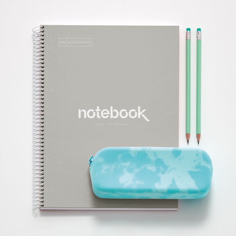 8422593466261-Notebook Emotions, couverture rigide, A4, quadrillage 5x5 mm,  80 feuilles de 1 couleur, Miquelrius, Gr--2