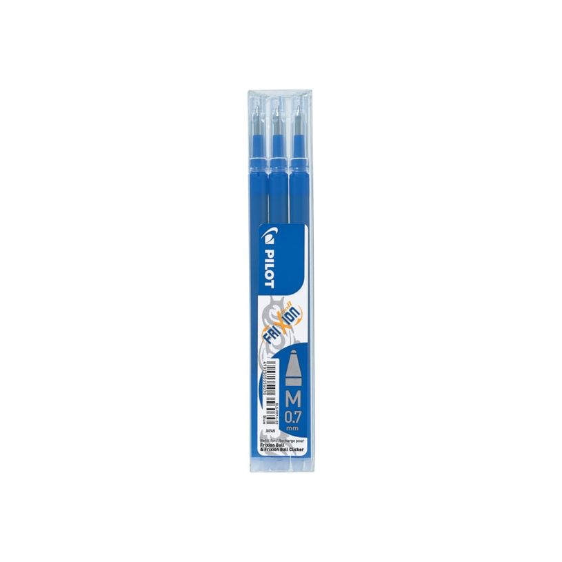 4902505356070-Pilot Frixion Ball - 3 Recharges pour rollers effaçables - 0,7 mm - bleu--0