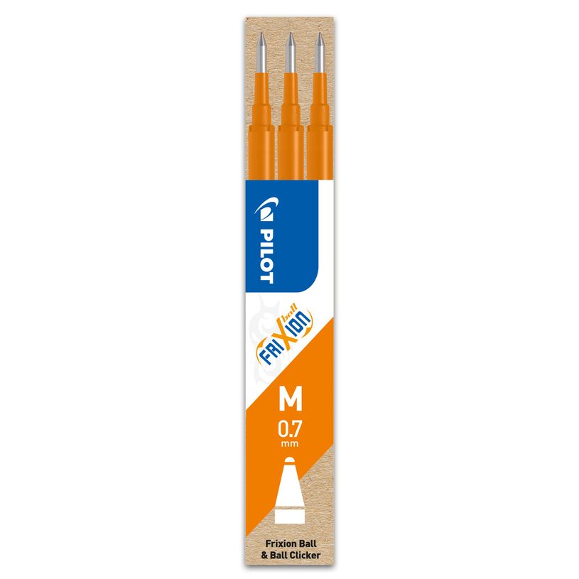 4902505358159-Pilot Frixion Ball - 3 Recharges pour rollers effaçables - 0,7 mm - orange-P_79148746_1-0