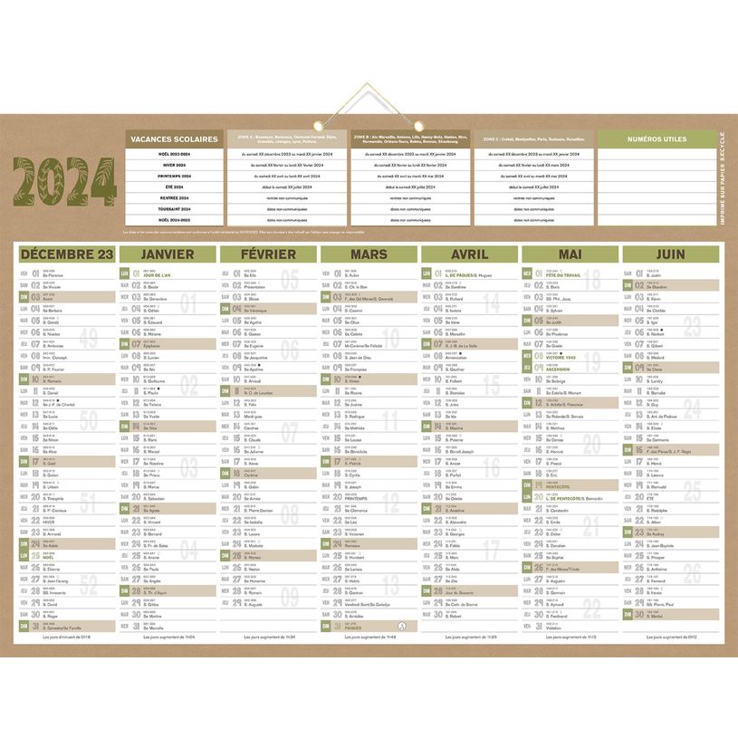 3592930026610-Bouchut Natura - Calendrier bancaire 7 mois par face - 40,5 x 55 cm - beige-P_79153241_1-0