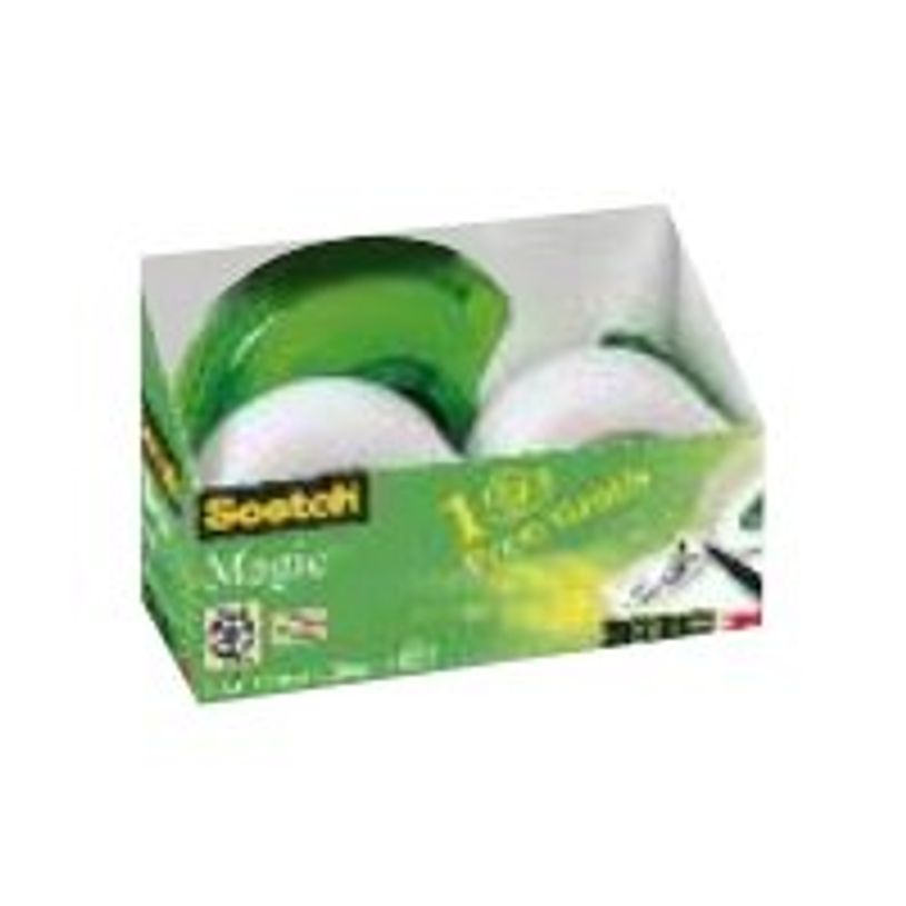 4046719206582-Scotch Magic - Dévidoir vert translucide + 3 rouleaux-P_79351019_1-0