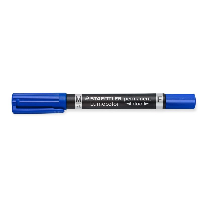 4007817348017-STAEDTLER LUMOCOLOR Duo - Marqueur permanent - double pointe fine et moyenne - bleu-P_79352480_1-0