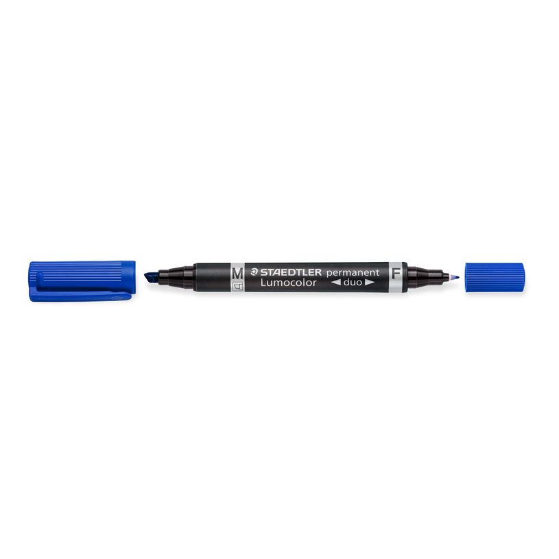 4007817348017-STAEDTLER LUMOCOLOR Duo - Marqueur permanent - double pointe fine et moyenne - bleu-P_79352480_2-1