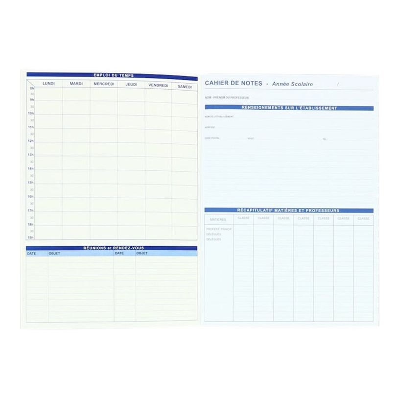 3020129917390-Oxford Teacher - Cahier du Professeur A4 (21x29,7 cm) - pour 7 classes-P_79356964_2-3