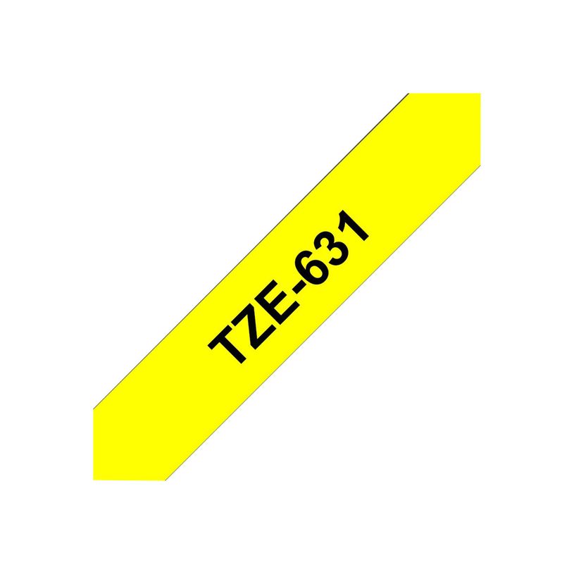 4977766686686-Brother TZe631 - Ruban d'étiquettes auto-adhésives - 1 rouleau (12 mm x 8 m) - fond jaune-P_79360933_4-0