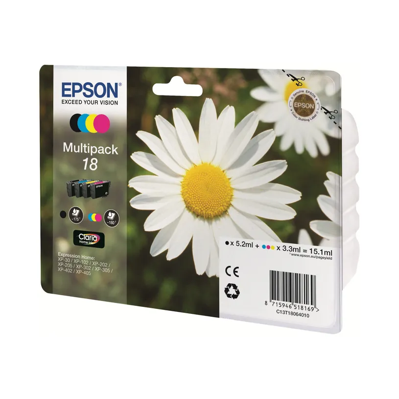 8715946518169-Epson 18 Pâquerette - Pack de 4 - noir, cyan, magenta, jaune - cartouche d'encre originale-P_79372028_1-0
