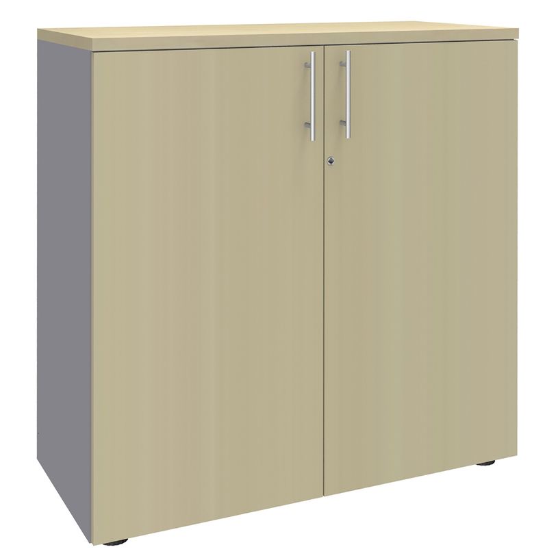 2012348123400-Armoire mi-haute IDRA/DUAL -  L80 x H102 x P47 - 2 portes - 2 tablettes métal DS - Corps a-P_79377062_1-0