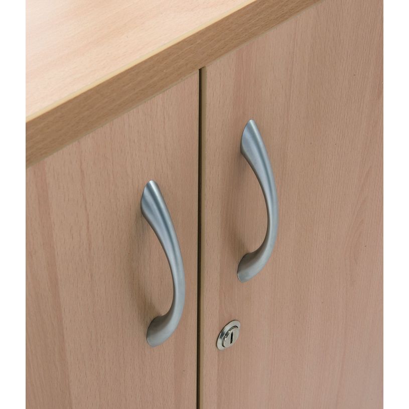 3253310174559-Armoire basse IDRA/DUAL - H72 x L80 x P47 - 2 portes - Corps blanc - Dessus et portes imita-P_79377100_2-1