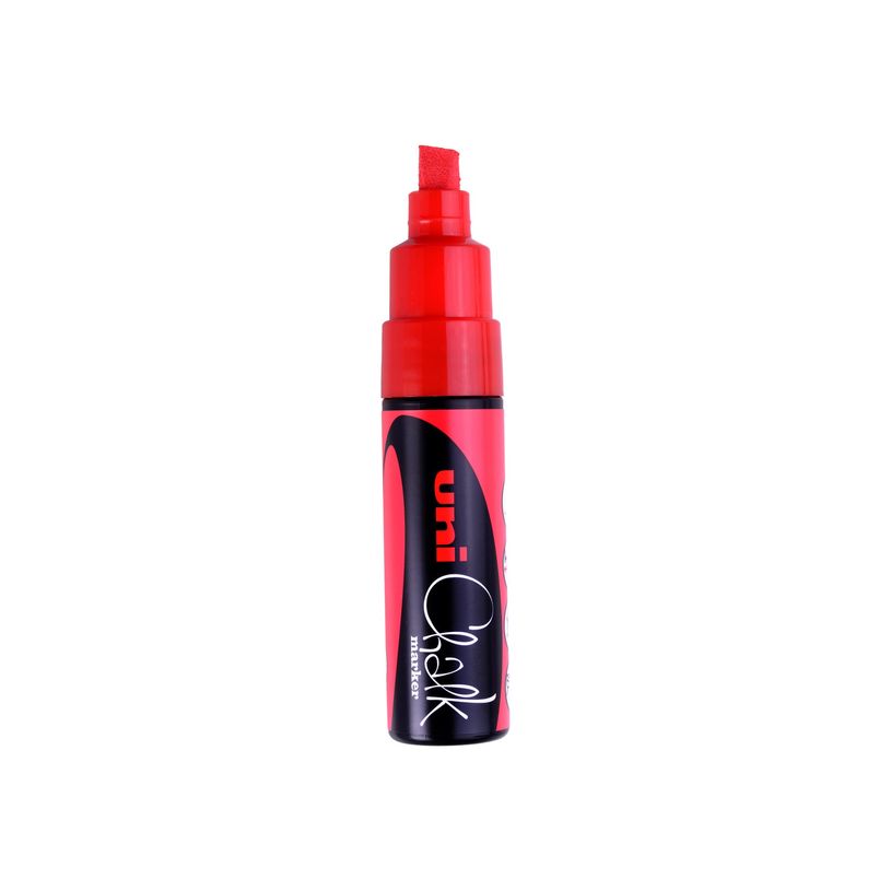 4902778140147-UNI CHALK - Marqueur craie - pointe biseau large - rouge-P_79377745_1-0