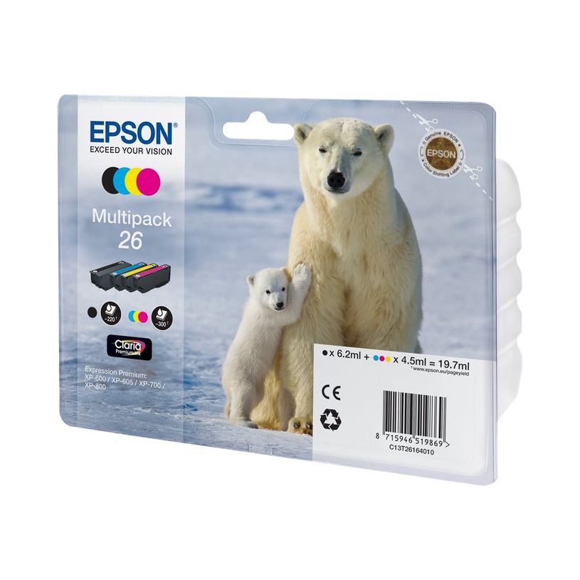 8715946516516-Epson 26 Ours polaire - Pack de 4 - noir, cyan, magenta, jaune - cartouche d'encre original-P_79380209_4-2