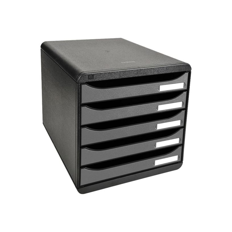 9002493423282-Exacompta BigBox Plus - Module de classement 5 tiroirs - noir/argent-P_79382837_2-1