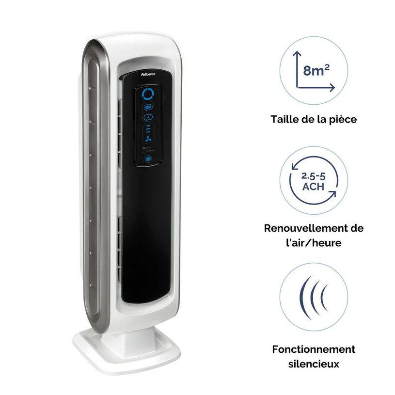 0043859664627-AeraMax DX5 - Purificateur d'air blanc - Fellowes-P_79386852_4-2