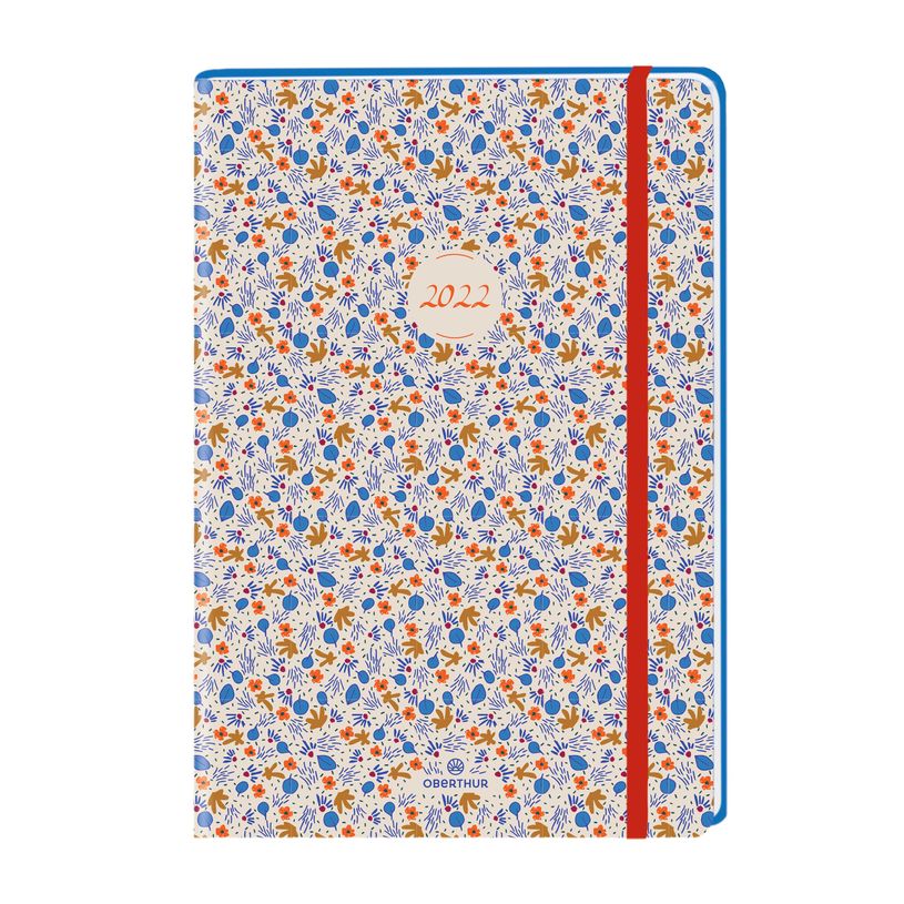 3664447106076-Agenda à élastique Anahita - 1 semaine sur 2 pages - 17 x 24,5 cm - disponible dans diff