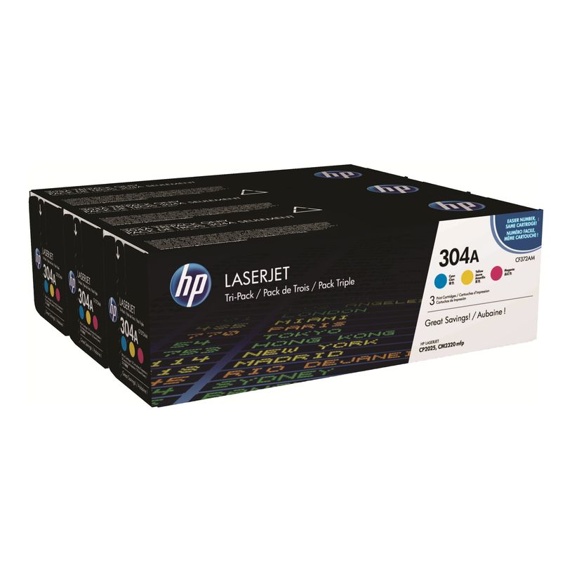 0887111403032-HP 304A - Pack de 3 - cyan, magenta, jaune - cartouche laser d'origine-P_79391373_3-2
