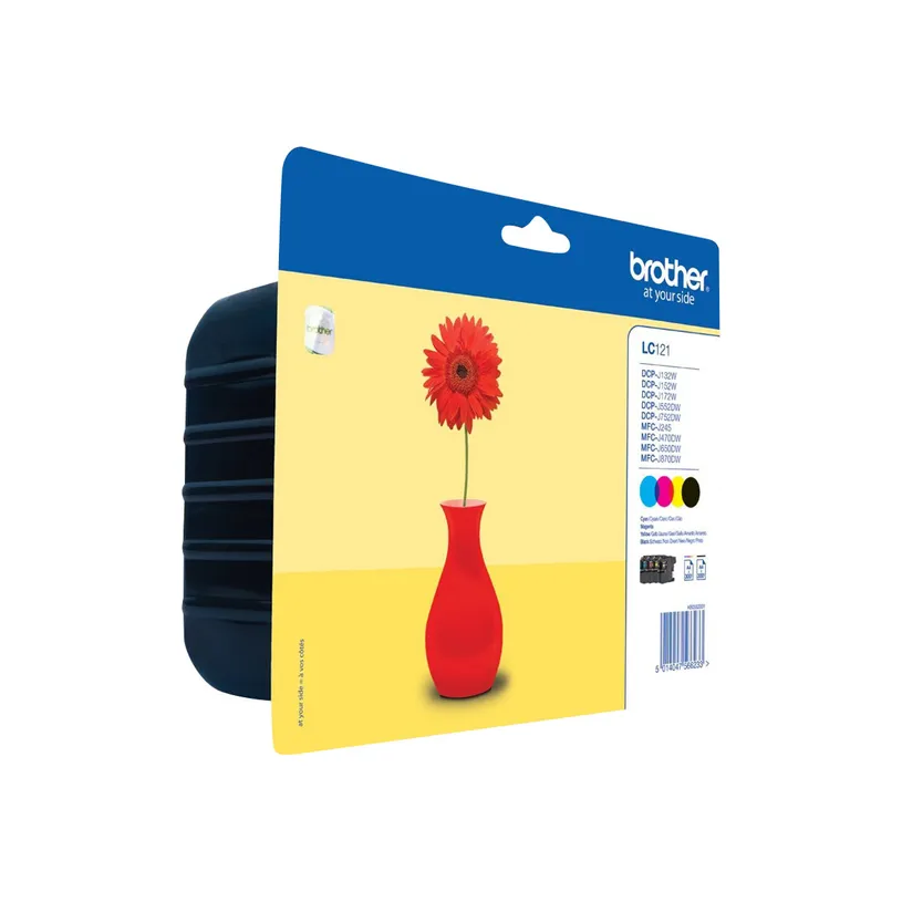 5014047566233-Brother LC121 - Pack de 4 - noir, cyan, magenta, jaune - cartouche d'encre originale-P_79396212_1-0