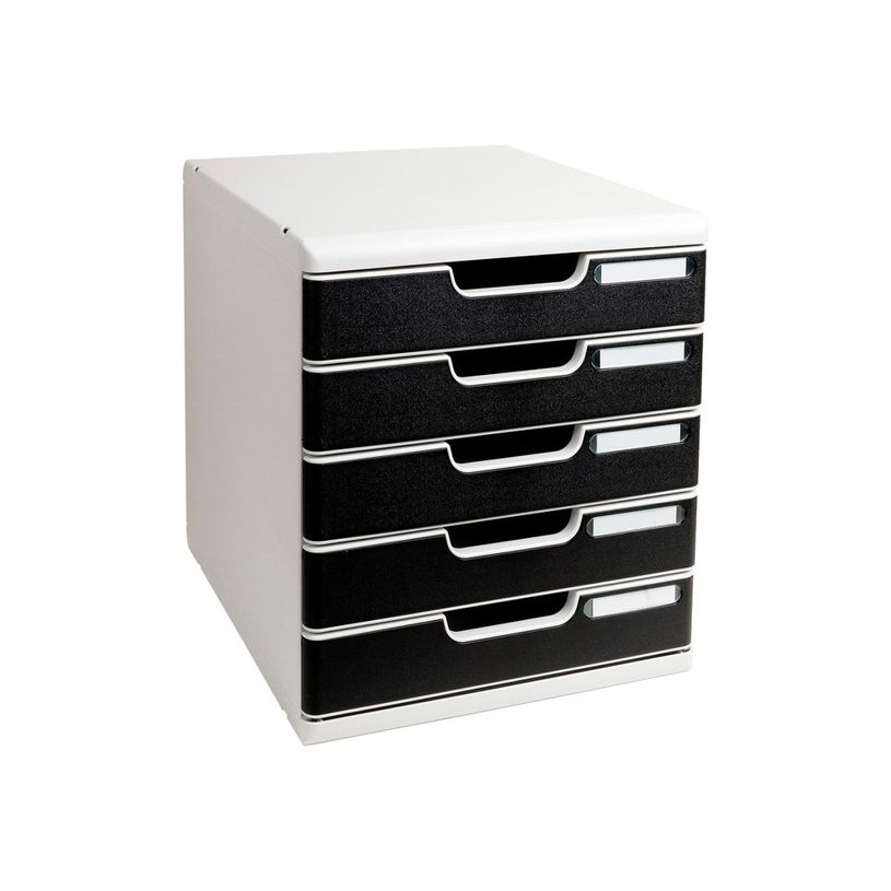 9002493023932-Exacompta Modulo - Module de classement 5 tiroirs - gris lumière/noir-P_79396954_1-0