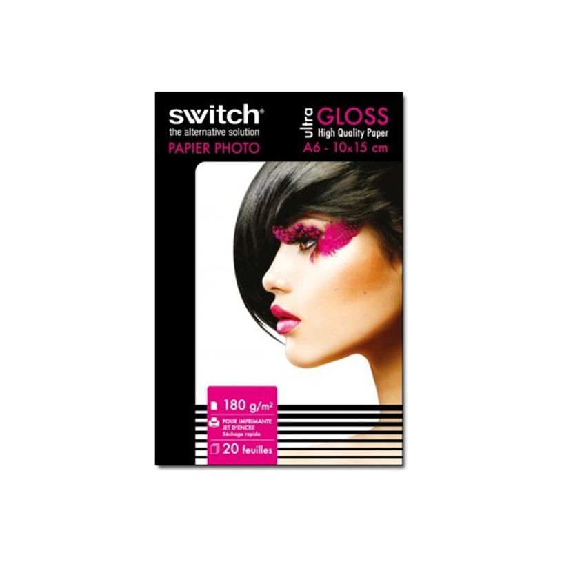 3700654221253-SWITCH - Papier photo brillant - A6 - 180 g/m² - 20 feuilles-P_79400457_1-0