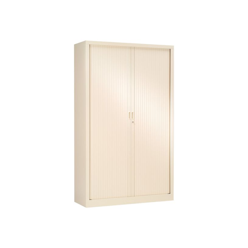 3219095800038-Armoire haute monobloc à rideaux GENERIC - 198 x 120 x 43 cm - corps et rideux beige-P_79401197_2-0