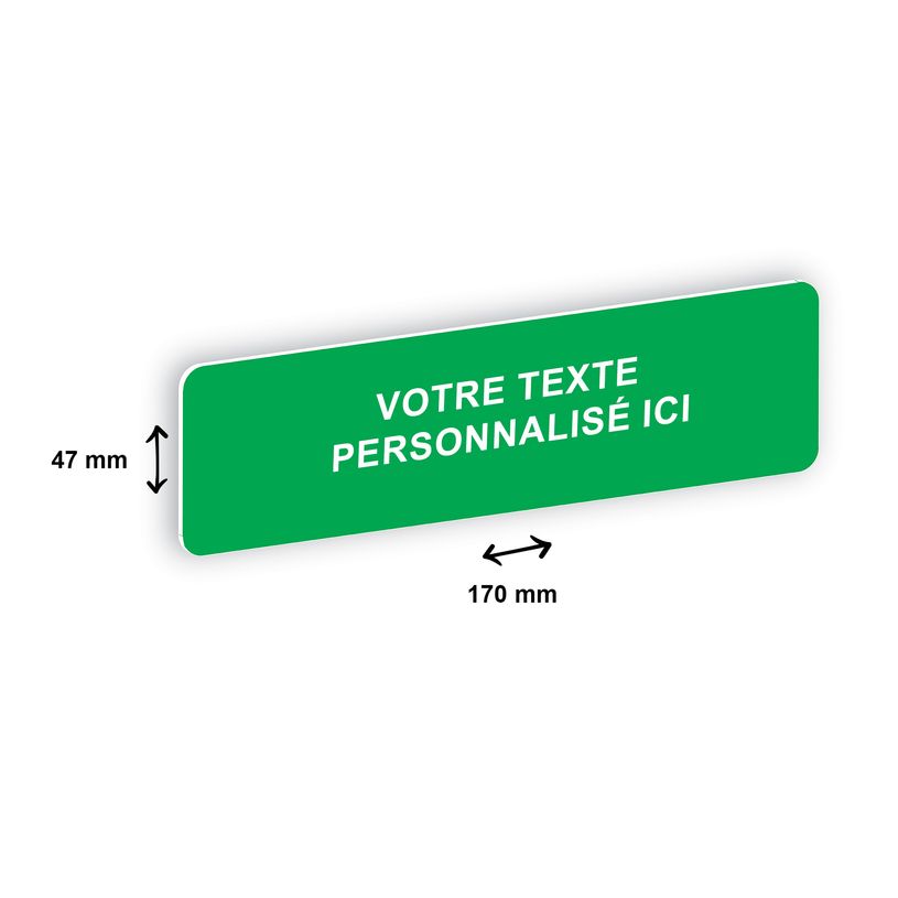 2012349936405-Plaque de porte personnalisée avec votre texte - 170 x 47 mm - verte - adhésivée prête -P_79402705_1-0