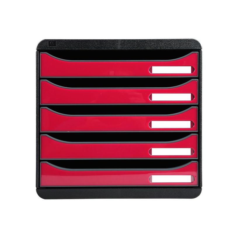 9002493423602-Exacompta BigBox Plus - Module de classement 5 tiroirs - noir/framboise-P_79403132_1-0