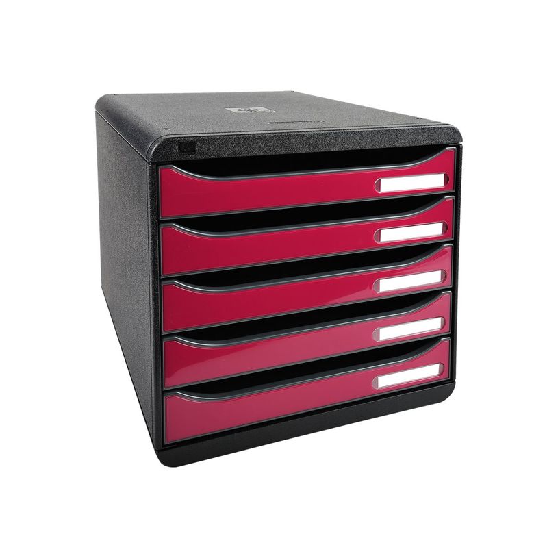 9002493423602-Exacompta BigBox Plus - Module de classement 5 tiroirs - noir/framboise-P_79403132_2-1
