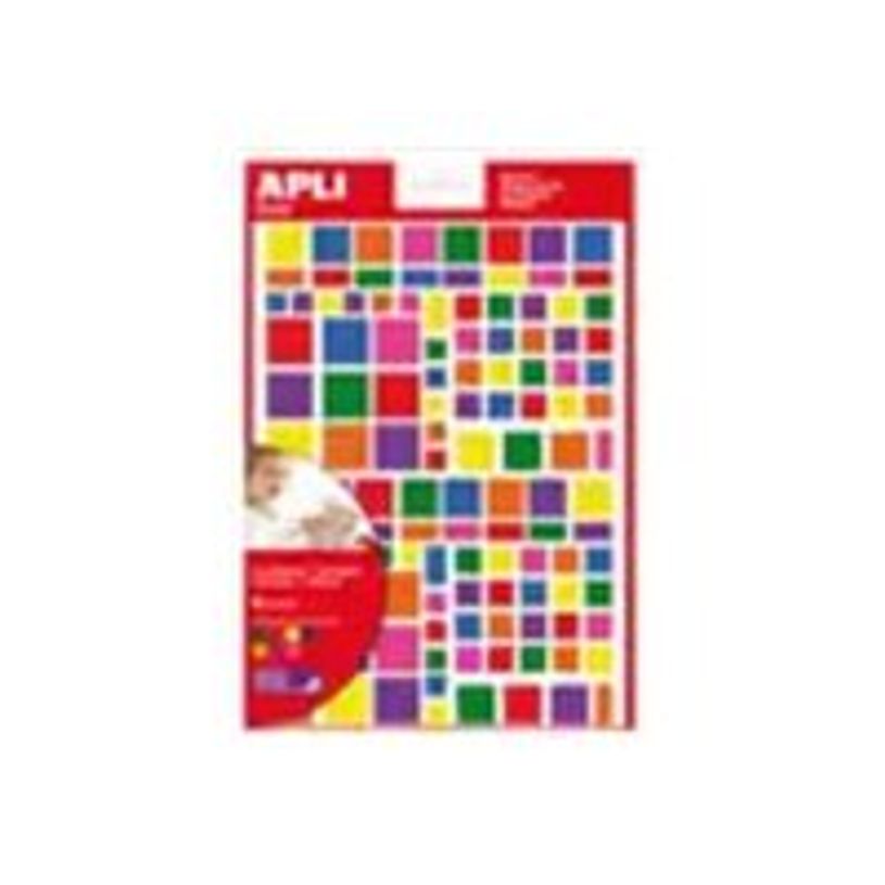 8410782129714-Apli - 6 feuilles gommettes carrées - coloris assortis-P_79405804_1-0