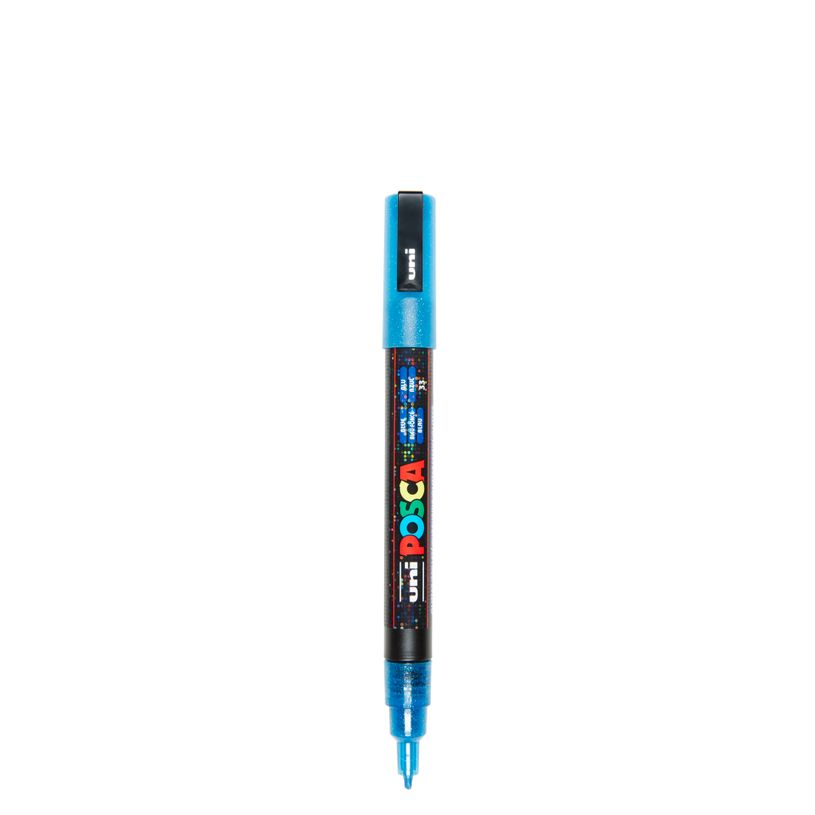 4902778197981-Posca - Marqueur paillette pointe fine - bleu foncé--0