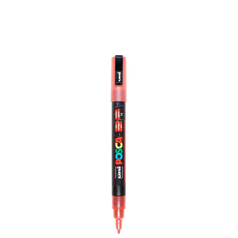 4902778198018-Posca - Marqueur paillette pointe fine - rouge--0