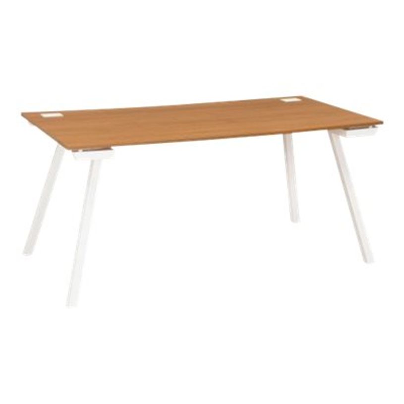 3483600495310-Bureau - SUNDAY - noyer - L 160 cm - pieds trapèze-P_79408118_1-0