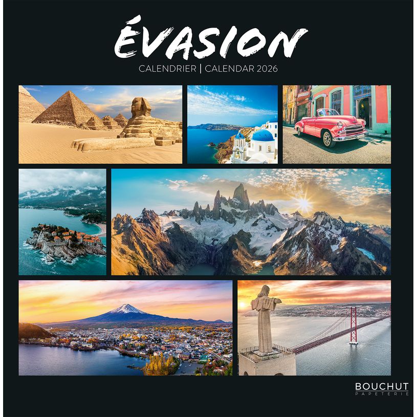 3592930027051-Calendrier illustré BOUCHUT 30 x 30 cm EVASION Pefc 70 %--0