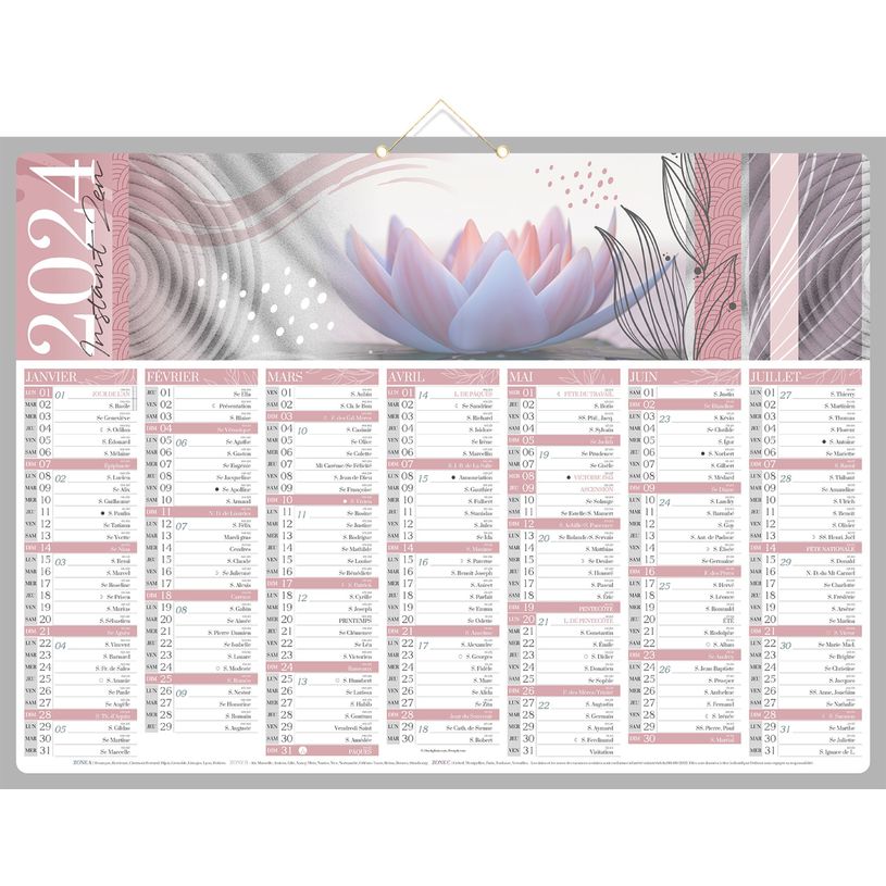 3592930026788-Bouchut Zen - Calendrier bancaire 7 mois par face - 40,5 x 55 cm-P_79409650_1-0