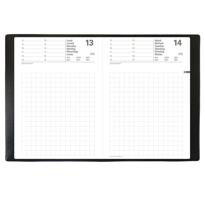 3371010132799-Agenda Impala Maor avec crayon - 1 jour par page - 8,5 x 13 cm - noir - Quo Vadis-P_79410352_2-1