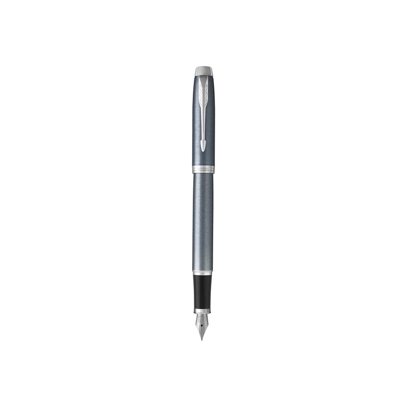 3501179316482-Parker IM - Stylo plume - encre bleue - fin - gris/argent-P_79413681_3-2