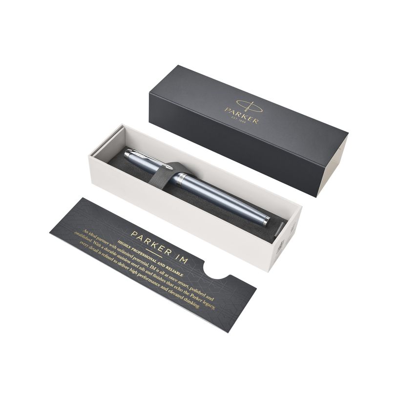 3501179316482-Parker IM - Stylo plume - encre bleue - fin - gris/argent-P_79413681_6-5