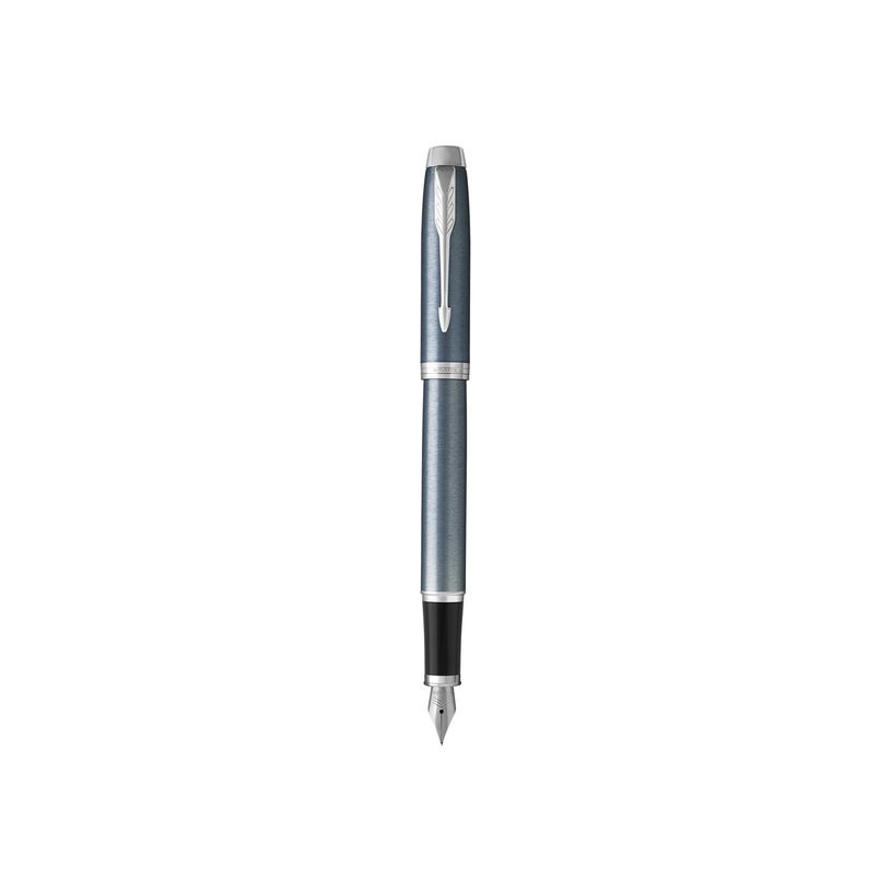 3501179316550-Parker IM - Stylo plume - encre bleue - moyen - gris/argent-P_79413688_1-0