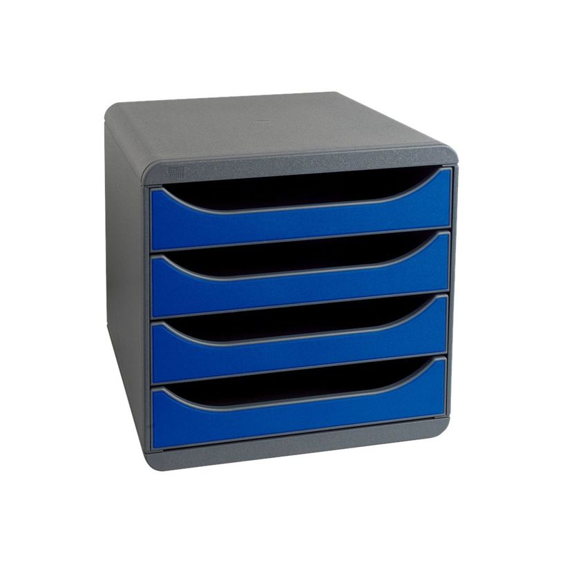 9002493423879-Exacompta BigBox - Module de classement 4 tiroirs - noir/bleu royal-P_79415453_1-0