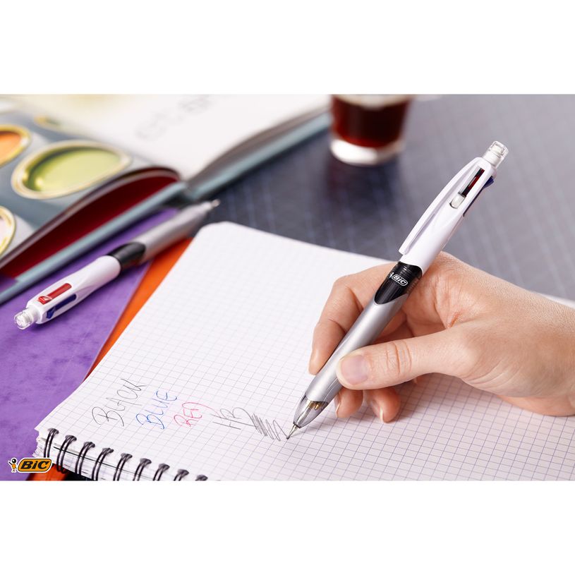 3086123449701-BIC 4 Couleurs - Stylo à bille 3 couleurs + 1 crayon HB avec gomme-P_79421767_6-5