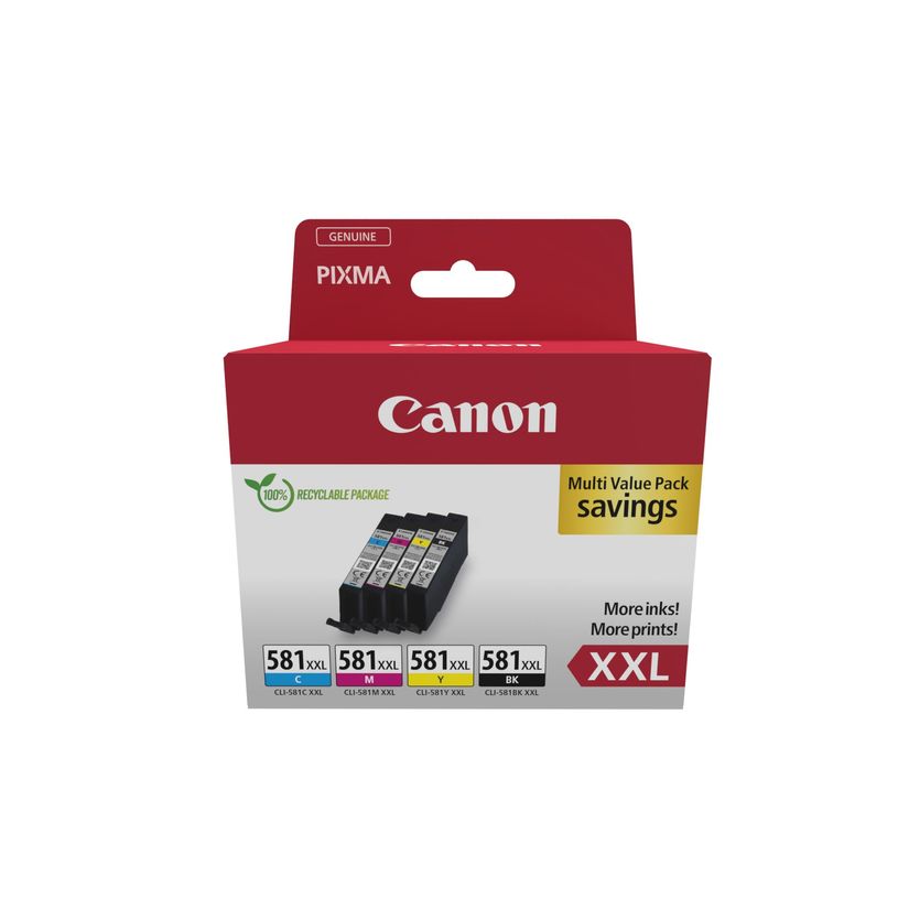 8714574679068-Canon CLI-581XXL - pack de 4 - noir, cyan, magenta, jaune - cartouche d'encre originale-P_79425635_1-0