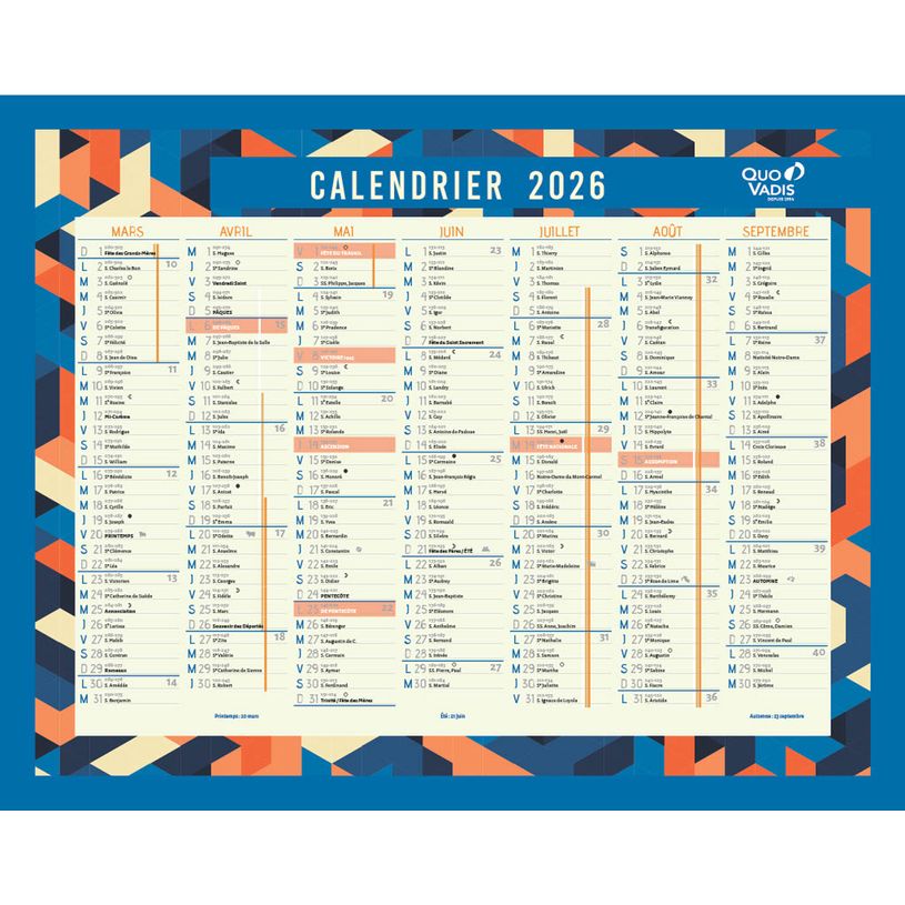 3371010410804-Calendrier de banque Août à Septembre - 43 x 33,5 cm - éventail - Quo Vadis-P_79426099_2-1