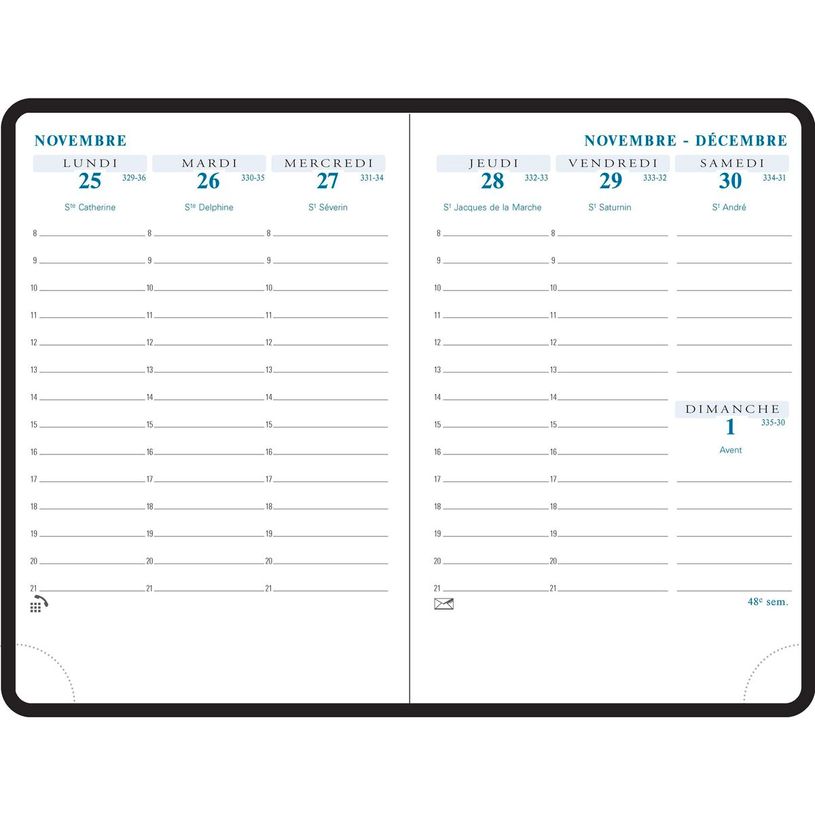 3660942060400-Agenda de poche Tweed - 1 semaine sur 2 pages - 10,5 x 15,5 cm - 12 mois - disponible dans diff-P_79426545_9-7