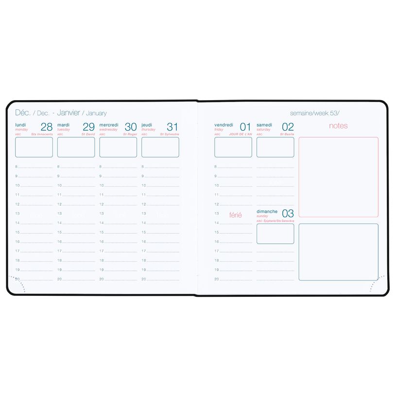 3664447034522-Agenda à élastique Anahita - 1 semaine sur 2 pages - 16,5 x 16,5 cm - disponible dans dif-P_79429122_7-5
